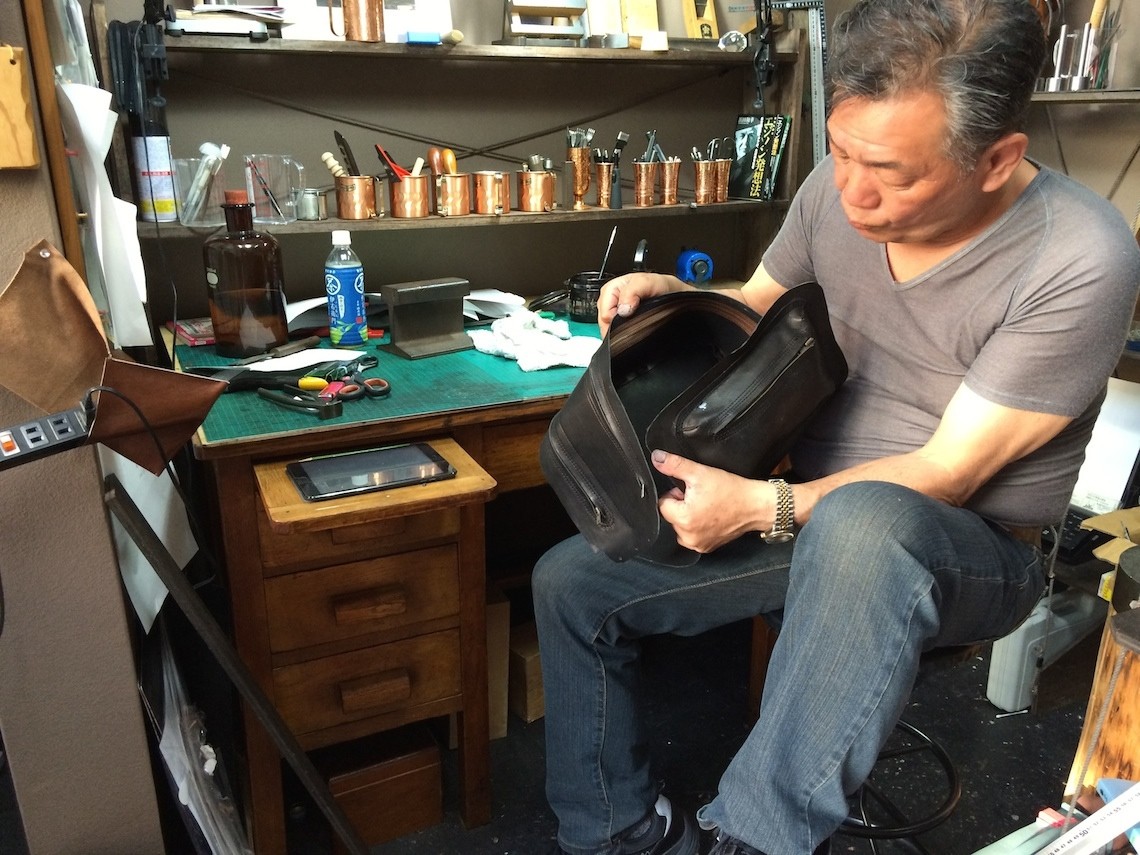 音楽家さんのバッグ製作中